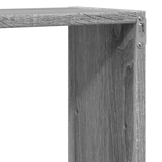 Wandschap 96X18X60 Cm Bewerkt Hout Eikenkleurig Grijs sonoma