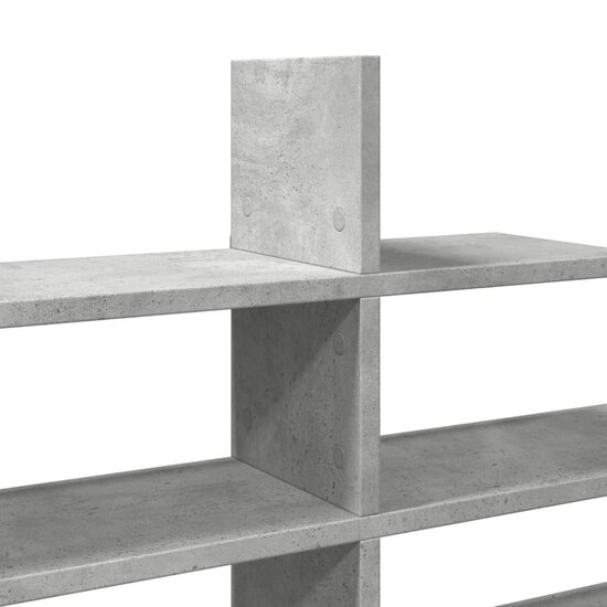 Wandschap 124,5X18X60,5 Cm Bewerkt Hout Betongrijs
