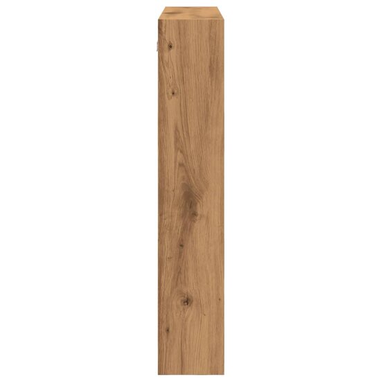 Wandkast Bewerkt Hout Artisanaal Eikenkleur 80 x 15 x 80 cm artisian oak