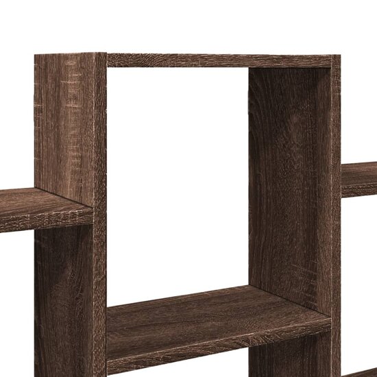 Wandschap 159x18x66 cm bewerkt hout bruin eikenkleurig