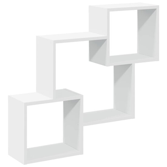 Wandkast 78x18x71 cm bewerkt hout wit