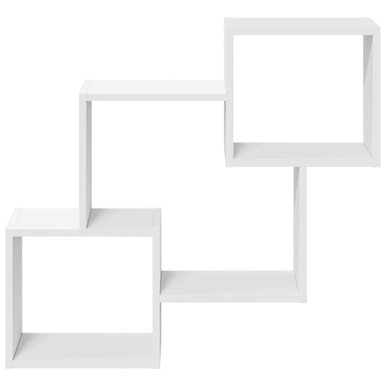 Wandkast 78x18x71 cm bewerkt hout wit