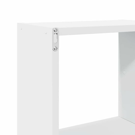 Wandkast 78x18x71 cm bewerkt hout wit