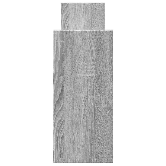 Wandkast 100X18X40 Cm Bewerkt Hout Eikenkleurig Grijs sonoma