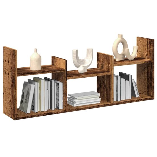Wandkast 100X18X40 Cm Bewerkt Hout Kleurig Oud hout
