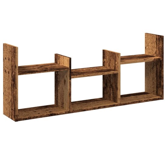 Wandkast 100X18X40 Cm Bewerkt Hout Kleurig Oud hout