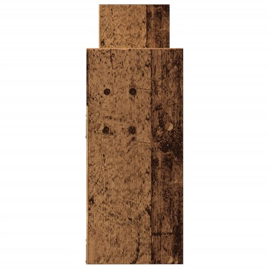 Wandkast 100X18X40 Cm Bewerkt Hout Kleurig Oud hout
