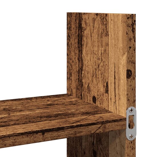 Wandkast 100X18X40 Cm Bewerkt Hout Kleurig Oud hout