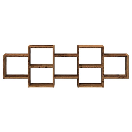 Wandschap Bewerkt Hout Kleurig 129 x 18 x 42 cm Oud hout