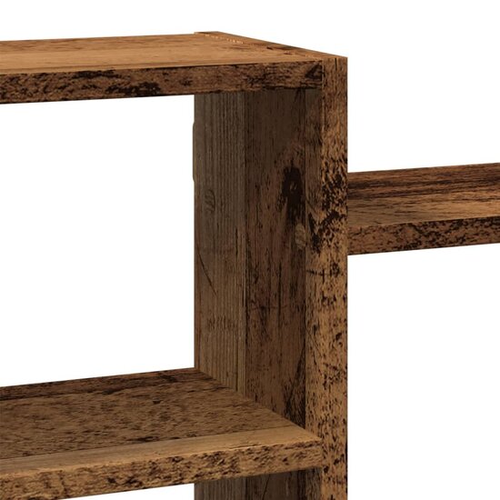 Wandschap Bewerkt Hout Kleurig 129 x 18 x 42 cm Oud hout