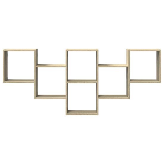 Wandschap 159X18X66 Cm Bewerkt Hout Kleurig Sonoma eiken