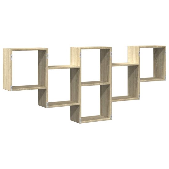 Wandschap 159X18X66 Cm Bewerkt Hout Kleurig Sonoma eiken