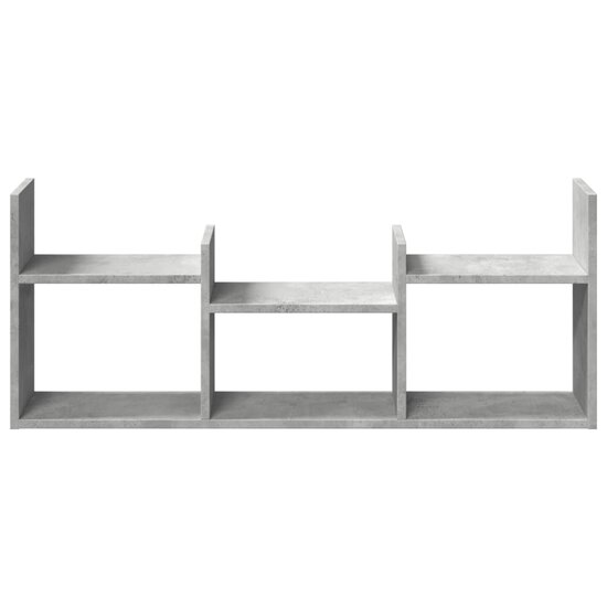 Wandkast 100X18X40 Cm Bewerkt Hout Betongrijs