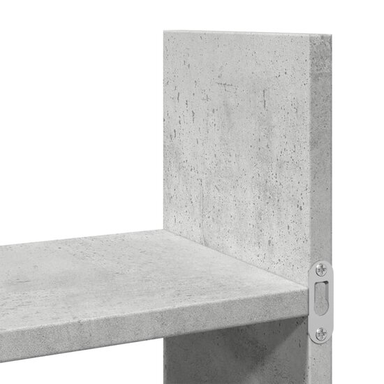 Wandkast 100X18X40 Cm Bewerkt Hout Betongrijs