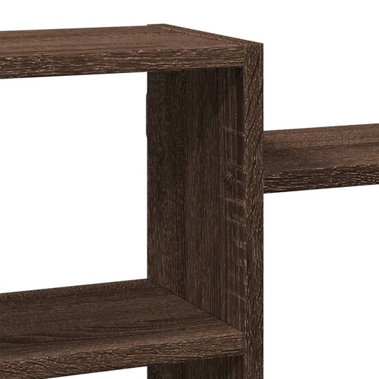Wandschap Bewerkt Hout Ig 129 x 18 x 42 cm bruin eikenkleur