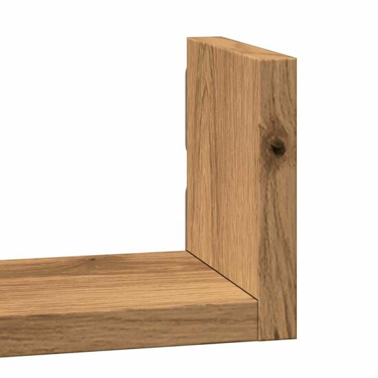 Wandschappen Bewerkt Hout Artisanaal Eiken 40 x 10 x 10.5 cm