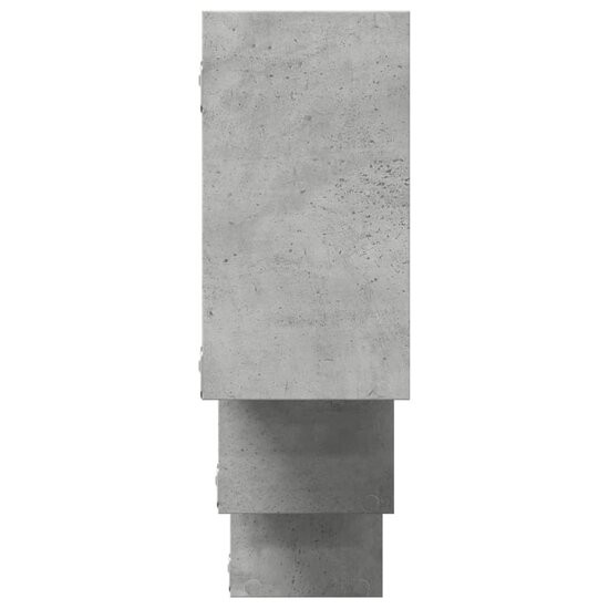 Wandschap 159X18X66 Cm Bewerkt Hout Betongrijs