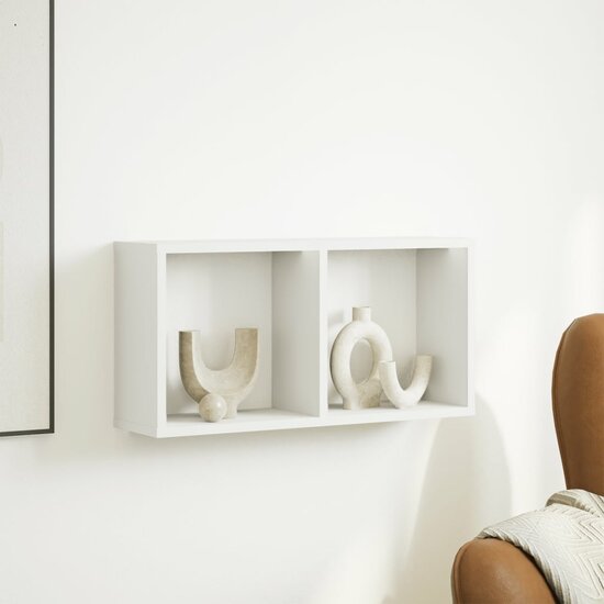 Wandkast Bewerkt Hout 60 x 16 x 30 cm Wit