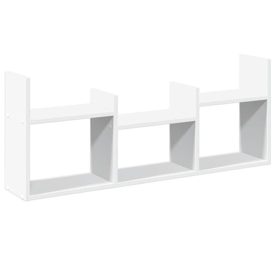 Wandkast 100X18X40 Cm Bewerkt Hout Wit