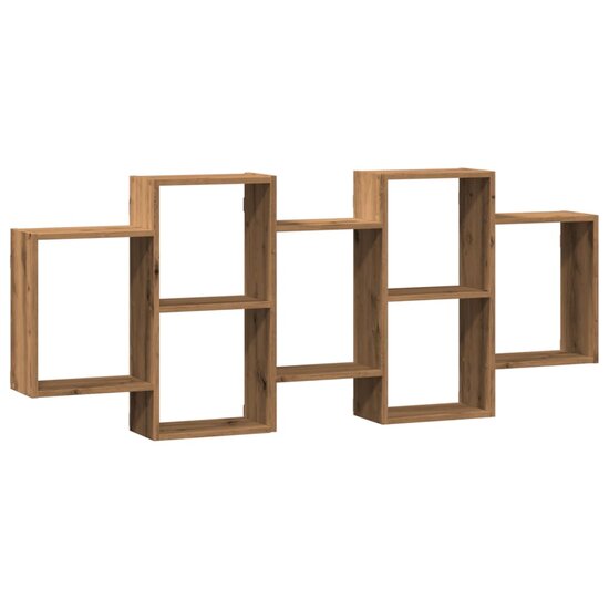 Wandschap Bewerkt Hout Artisanaal Kleurig 159 x 18 x 65 cm Eiken