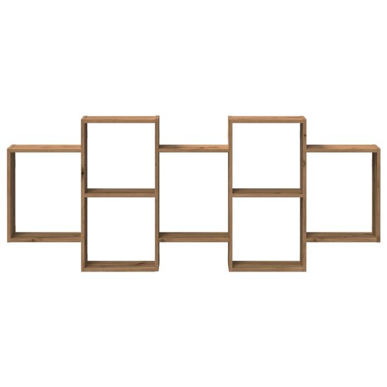 Wandschap Bewerkt Hout Artisanaal Kleurig 159 x 18 x 65 cm Eiken