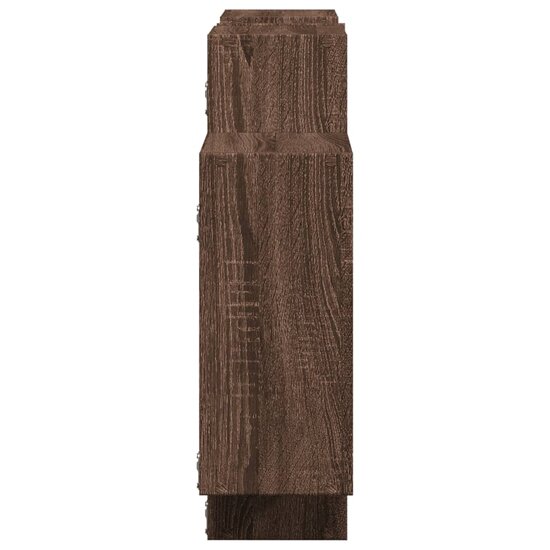 Wandschap Bewerkt Hout Ig 159 x 18 x 65 cm bruin eikenkleur