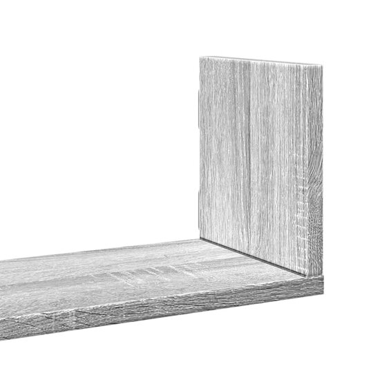 Wandschappen 3 St Bewerkt Hout Eiken 80 x 18 x 18 cm Grijs sonoma