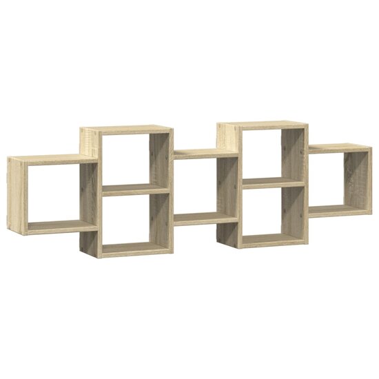 Wandschap Bewerkt Hout Kleurig 129 x 18 x 42 cm Sonoma eiken