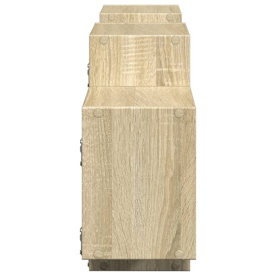 Wandschap Bewerkt Hout Kleurig 129 x 18 x 42 cm Sonoma eiken