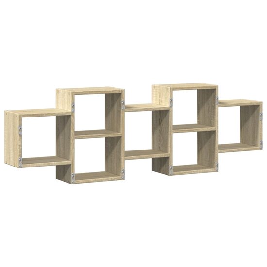 Wandschap Bewerkt Hout Kleurig 129 x 18 x 42 cm Sonoma eiken