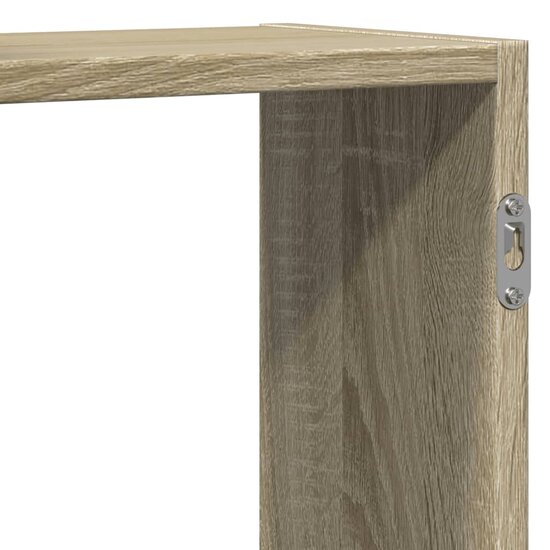 Wandschap Bewerkt Hout Kleurig 129 x 18 x 42 cm Sonoma eiken