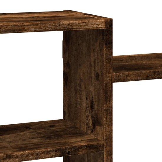 Wandschap Bewerkt Hout Kleurig 129 x 18 x 42 cm Gerookt eiken