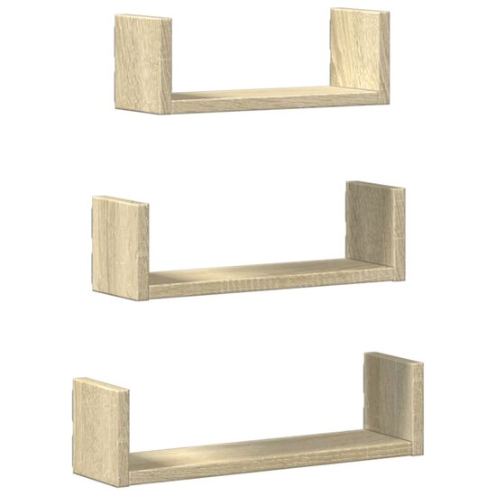 Wandschappen Bewerkt Hout Kleurig Sonoma Eiken 40 x 10 x 10.5 cm