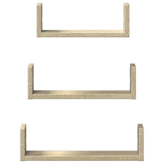Wandschappen Bewerkt Hout Kleurig Sonoma Eiken 40 x 10 x 10.5 cm