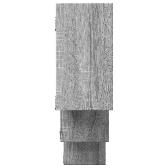 Wandschap 159X18X66 Cm Bewerkt Hout Eikenkleurig Grijs sonoma