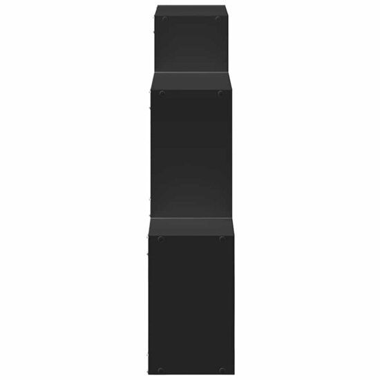 Wandkast 78X18X71 Cm Bewerkt Hout Zwart