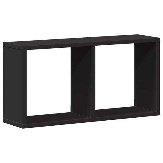 Wandkast Bewerkt Hout 60 x 16 x 30 cm Zwart