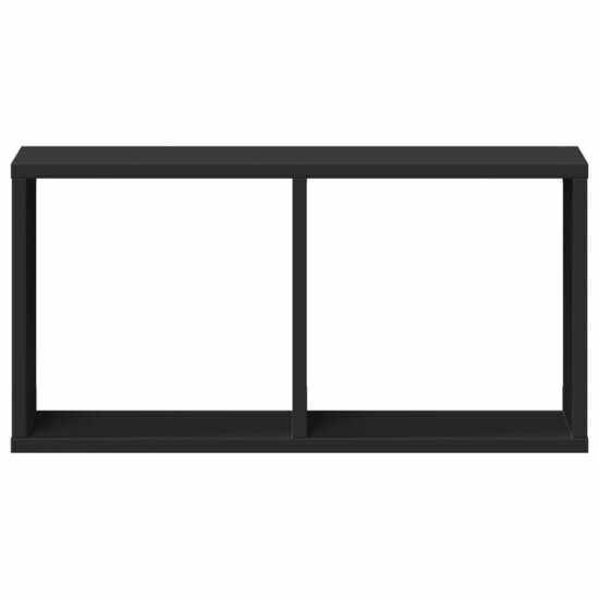 Wandkast Bewerkt Hout 60 x 16 x 30 cm Zwart