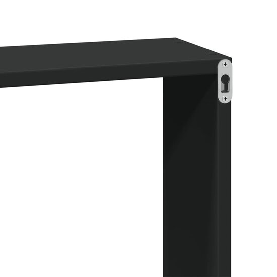 Wandkast Bewerkt Hout 60 x 16 x 30 cm Zwart