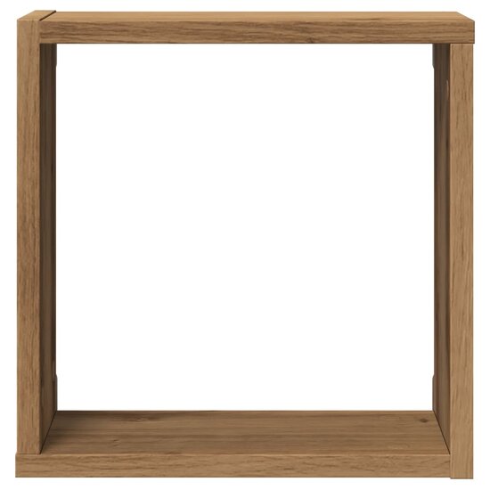 Wandschappen Kubus 4St 30X15X30Cm Bewerkt Hout Artisanaal Eiken Artisanaal Eikenkleurig 30 x 15 x 30 cm