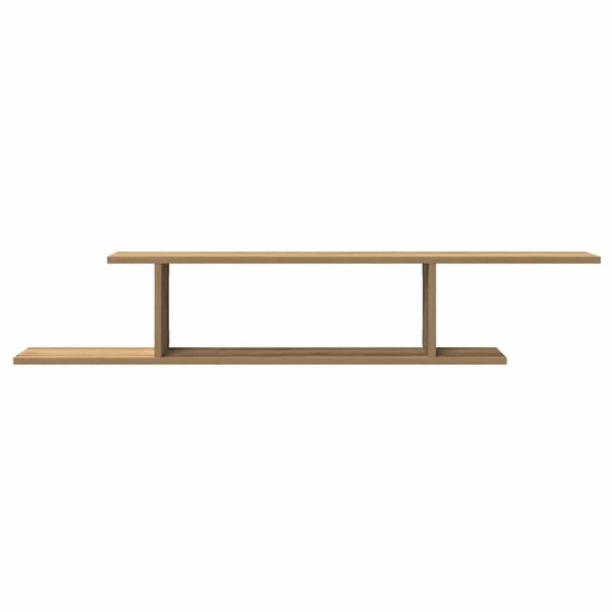 Tv-Wandschap 125X18X23 Cm Bewerkt Hout artisanaal eikenkleurig