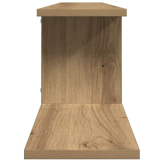 Tv-Wandschap 125X18X23 Cm Bewerkt Hout artisanaal eikenkleurig
