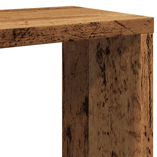 Wandschappen Kubus 30X15X30Cm Bewerkt Hout Kleurig Oud Hout 2 30 x 15 x 30 cm