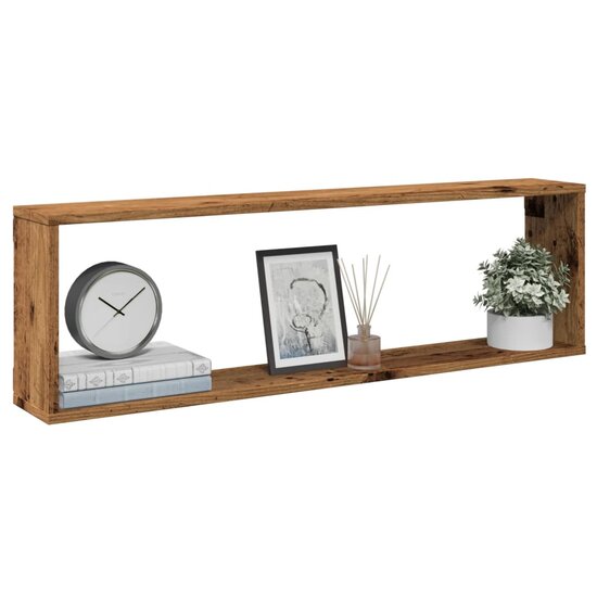 Wandschappen Kubus Bewerkt Hout Oud Hout 4 100 x 15 x 30 cm