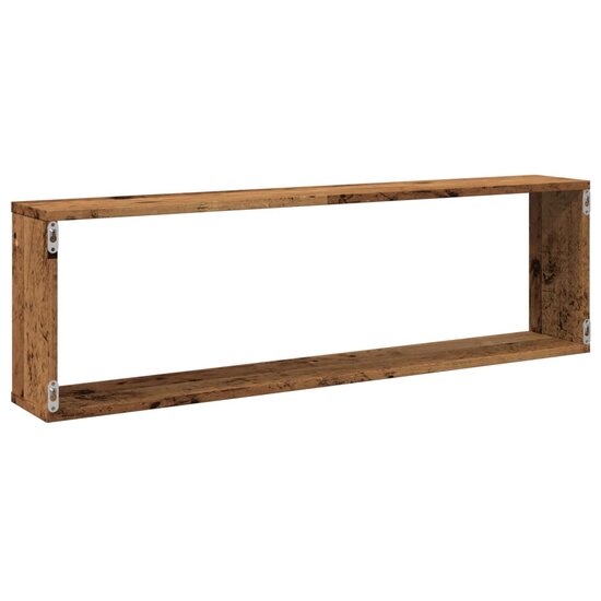 Wandschappen Kubus Bewerkt Hout Oud Hout 4 100 x 15 x 30 cm