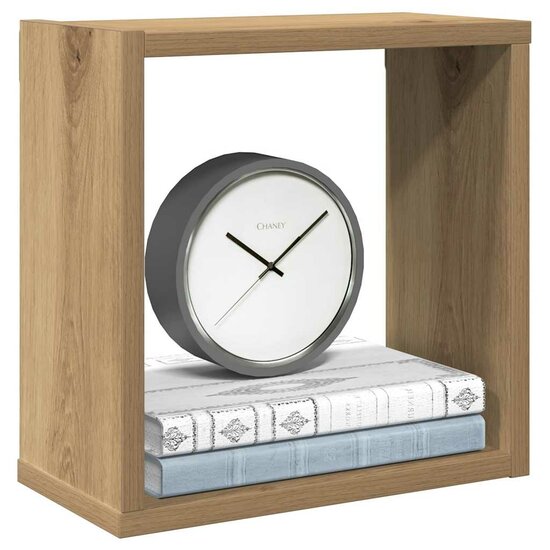Wandschappen Kubus 6St 30X15X30Cm Bewerkt Hout Artisanaal Eiken Artisanaal Eikenkleurig 30 x 15 x 30 cm