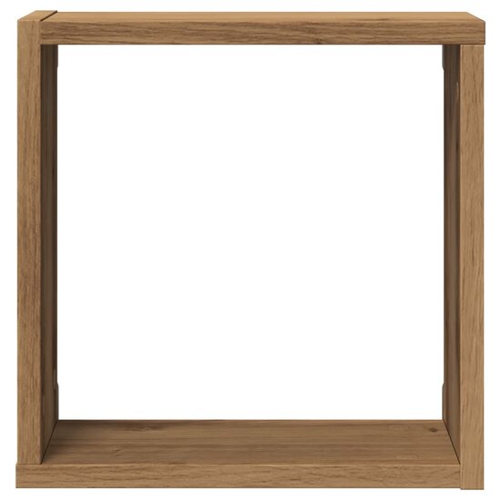 Wandschappen Kubus 6St 30X15X30Cm Bewerkt Hout Artisanaal Eiken Artisanaal Eikenkleurig 30 x 15 x 30 cm