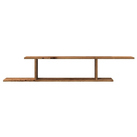 Tv-Wandschap 125X18X23 Cm Bewerkt Hout Kleurig Oud hout