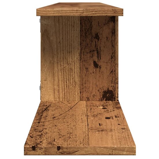 Tv-Wandschap 125X18X23 Cm Bewerkt Hout Kleurig Oud hout