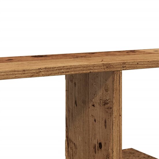 Tv-Wandschap 125X18X23 Cm Bewerkt Hout Kleurig Oud hout
